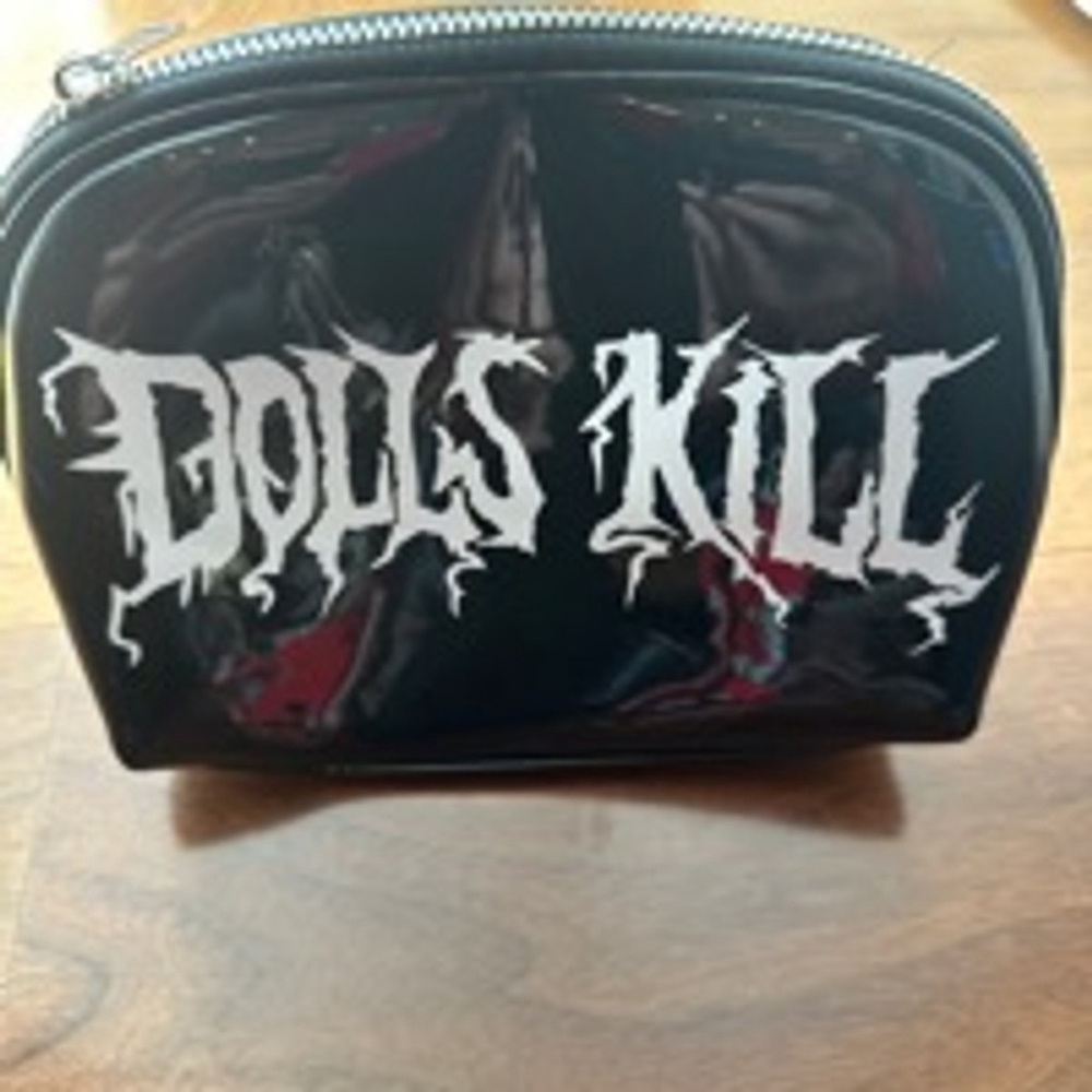 Dolls Kill Black Makeup Bag